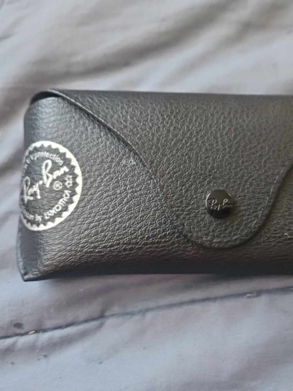 RAY BAN CASE Black Eyeglasses Sunglasses Case with Snap Closure Luxottica